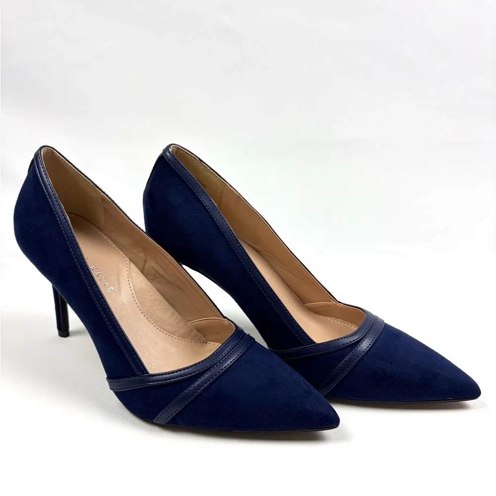 Kelly & Katie Navy Pointed Toe Heels Pumps Size 10 Classic Stiletto - Picture 9 of 11